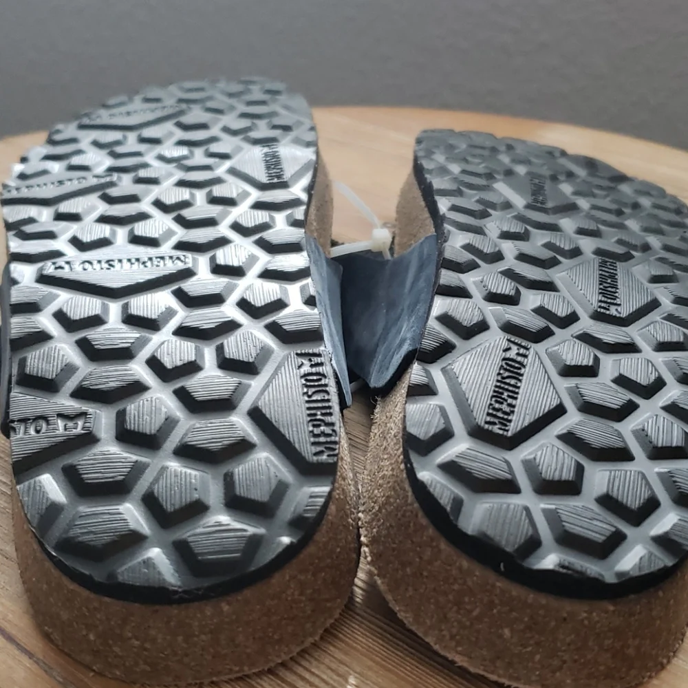 Mephisto Natalia Nubuck Leather Sandal Navy